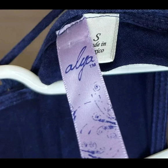 ALYA navy sleeveless swing dress Size Small - Picture 6 of 9